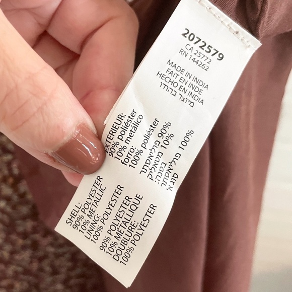 Dex Mini Dress Fall Floral Print Sheer Long sleeve Smocked waist Brown Sz 3X - Picture 12 of 16